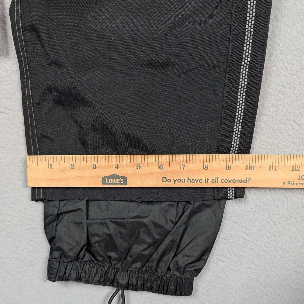 Vintage SMP Snow Pants Mens S 30x30 Small Black Nylon Baggy Wide Leg Skater Y2K